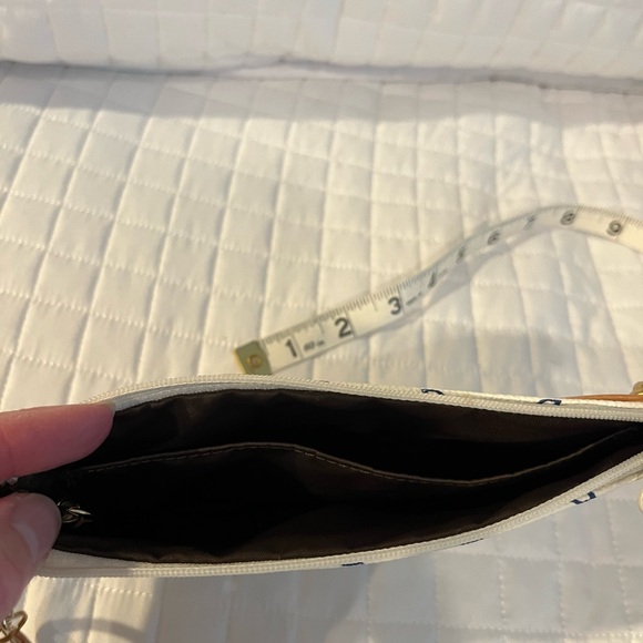 Dooney & Bourke White and Tan Designer Wristlet - Picture 4 of 4